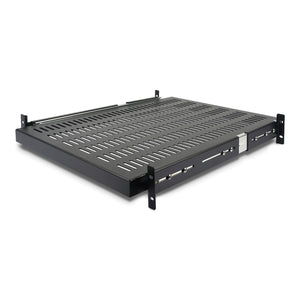 StarTech.com Estante Bandeja Deslizante Perforada Telescópica para Armario Rack de Profundidad Ajustable - 2U 22.7kg Acc