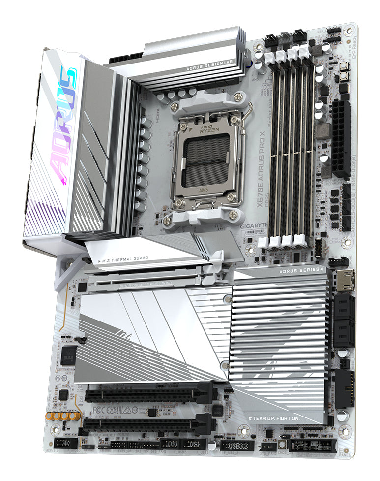 GIGABYTE X670E AORUS PRO X Placa base - Compatible con AMD Ryzen 9000 CPUs, 16+2+2 phases VRM, up to 8000MHz DDR5 (OC), 2xPCIe 5.0 + 2xPCIe 4.0 M.2, Wi-Fi 7, 2.5GbE LAN, USB 3.2 Gen 2x2 placas base AMD Zócalo AM5 AMD Ryzen 7000 Series Zócalo AM5