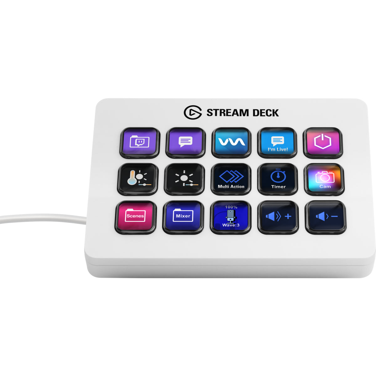 Elgato 10GBA9911 teclado Juego USB Blanco, Mini, Alámbrico | Teclados