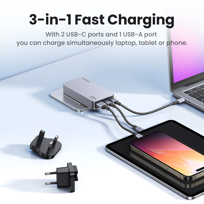 Ugreen Nexode Pro 65W GaN Travel Charger Interior
