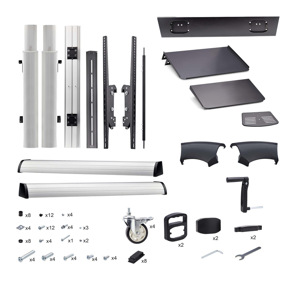 StarTech.com Carrito Soporte Móvil con Ruedas para TV de Pantalla Plana de 60 a 100 Pulgadas o 100kg - Soporte Rodante A