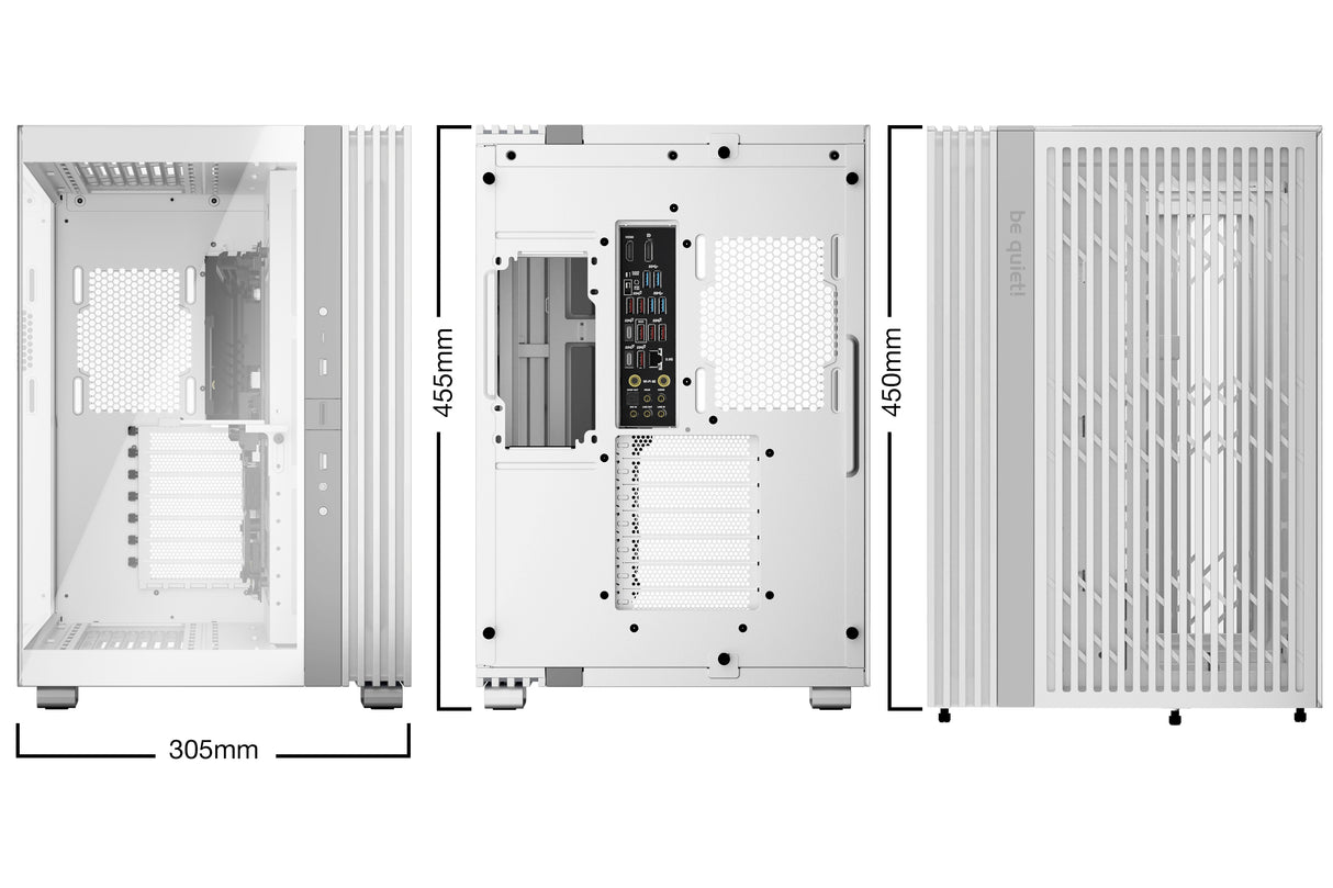 be quiet! LIGHT BASE 600 DX White carcasas ordenador Midi Tower PC Blanco ATX, micro ATX, Mini-ATX