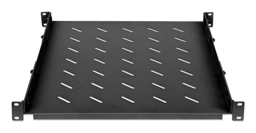 Intellinet Étagère fixe réglable 19", 1U, profondeur 550 mm, rails réglables de 550 à 750 mm, charge max. 20 kg, no