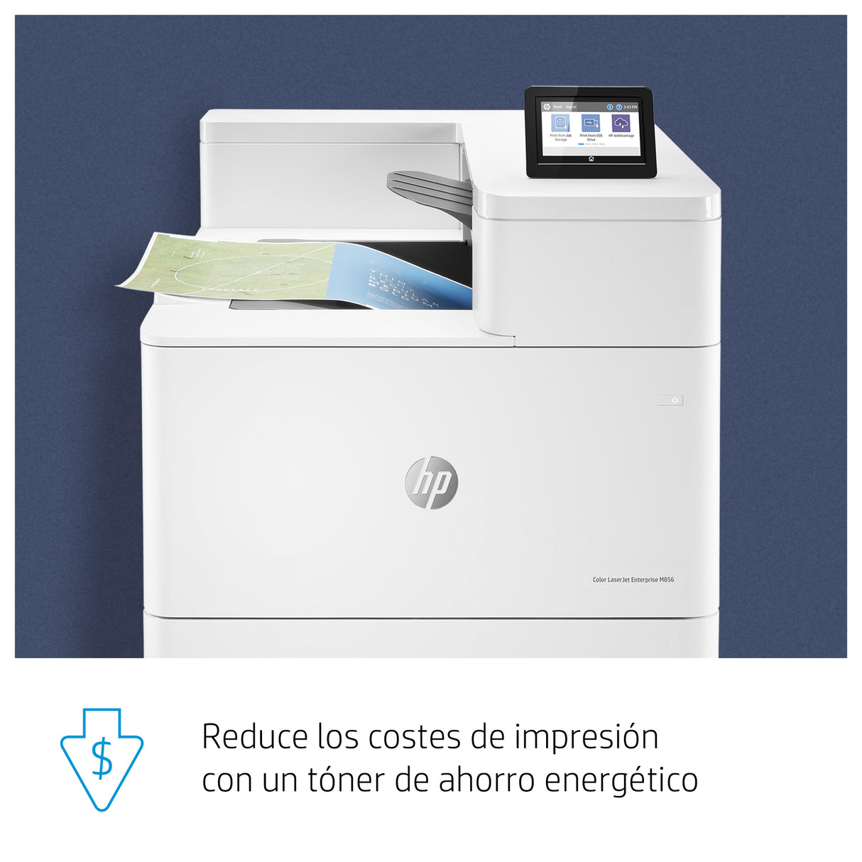 HP Color LaserJet Enterprise LaserJet Enterprise M856dn Color Impresora, Solo Ethernet; A doble cara Impresora Laser WiFi Blanco