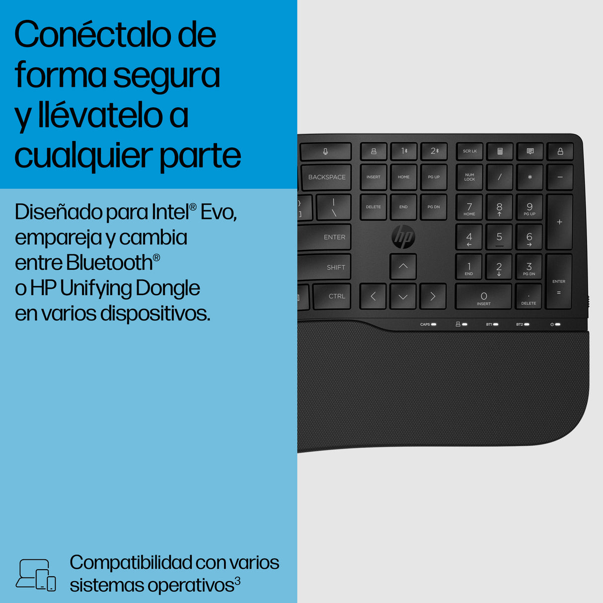 Teclado inalámbrico HP 685 modo dual Com