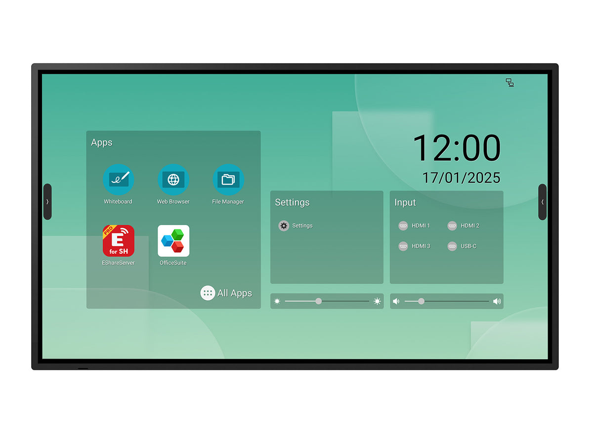 Sharp PN-LM551 - Sharp LM551 Panel plano interactivo 139,7 cm (55") LED Wifi 500 cd / m² 4K Ultra HD Negro Pantalla táctil Procesador incorporado Android 14 18/7