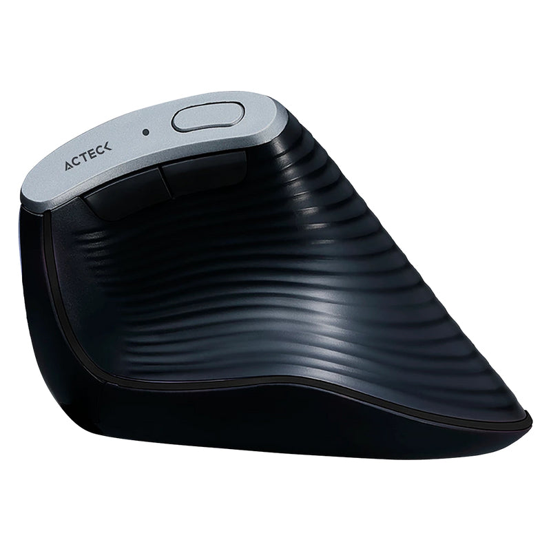 Acteck Virtuos Fitt Pro MI770 ratón Oficina Diestro RF inalámbrico + bluetooth Óptico 2400 DPI, Diseño vertical, Negro
