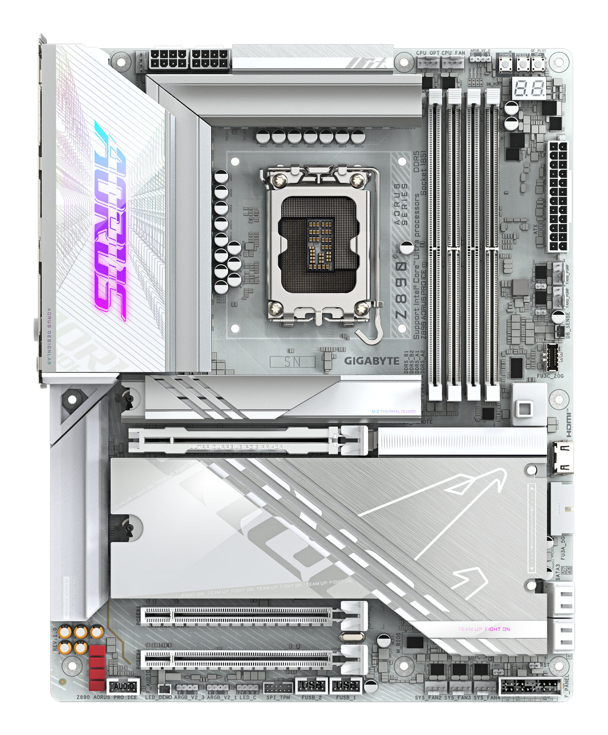 GIGABYTE Z890 AORUS PRO ICE placa base Intel Z890 LGA 1851 (Socket V1) ATX, Intel Core Ultra (Series 2), 256 GB, DDR5-SDRAM