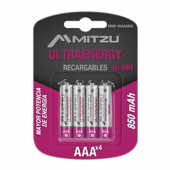 MITZU MNM-4XAAA850 pila de uso doméstico Batería recargable AAA Níquel-metal hidruro (NiMH), 4 pieza(s)