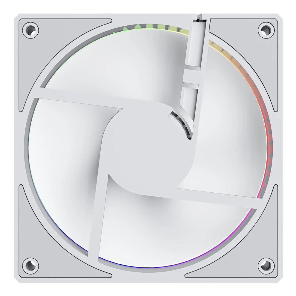 Balam Rush BR-942133 sistema de refrigeración de computadora Gabinete de la computadora Ventilador 12 cm Blanco