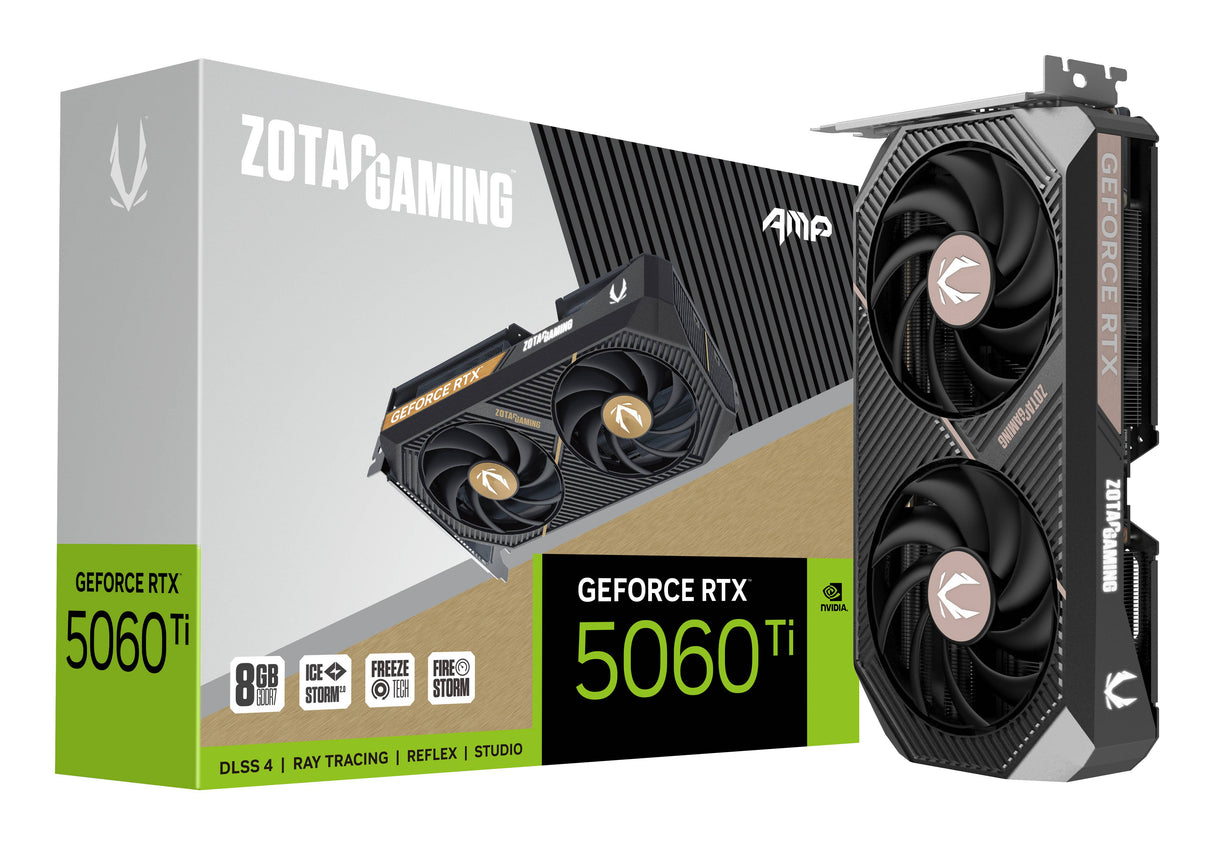 Tarjeta de Video Zotac NVIDIA GeForce RTX 5060 Ti ZT-B50610F-10M, 8GB 128-bit GDDR7, PCI Express x8 5.0