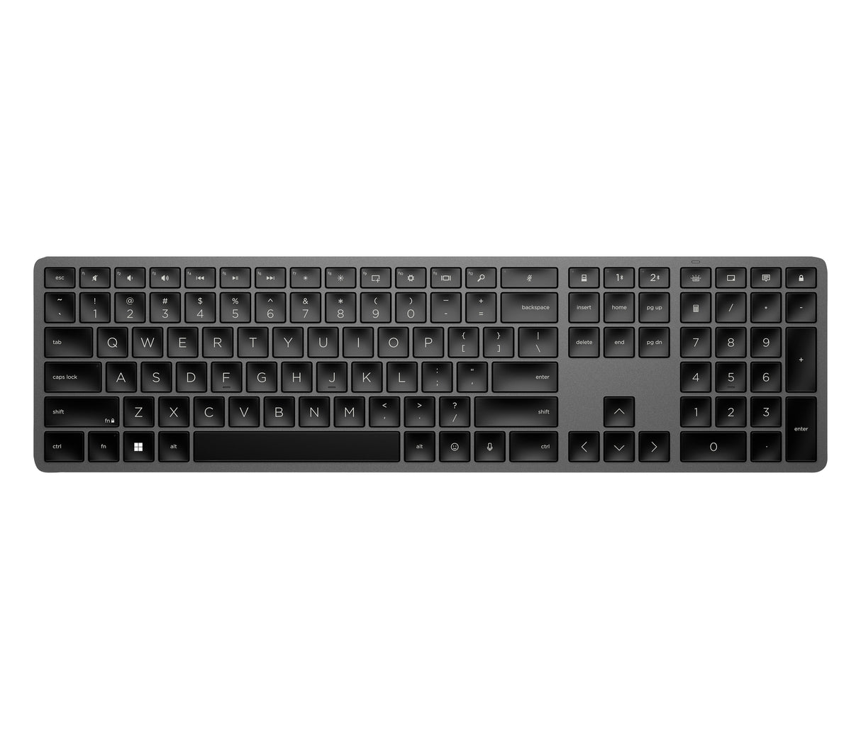 HP Teclado inalámbrico 975 de modo dual, Tamaño completo (100%), RF inalámbrico + bluetooth, Negro