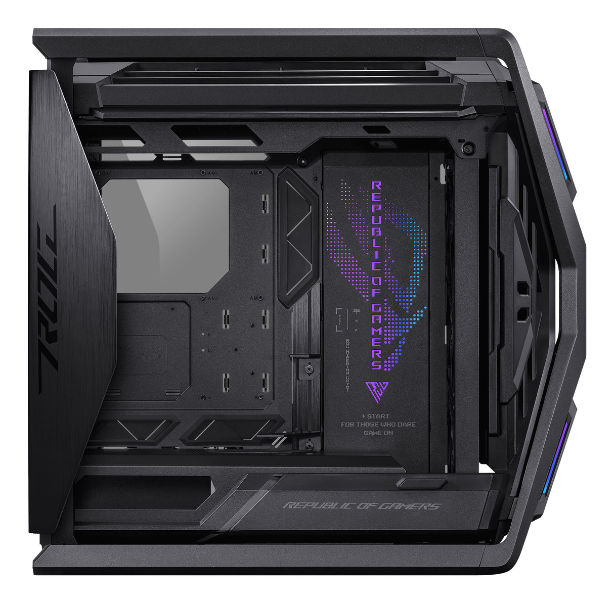 ASUS ROG Hyperion GR701 BTF Edition carcasas ordenador Torre PC Negro, Transparente ATX, EATX, micro ATX, Mini-ITX