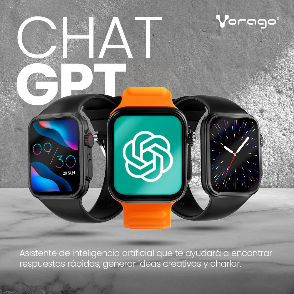 Vorago SW-500 reloj inteligente y deportivo AMOLED 45 mm Digital Pantalla táctil Negro