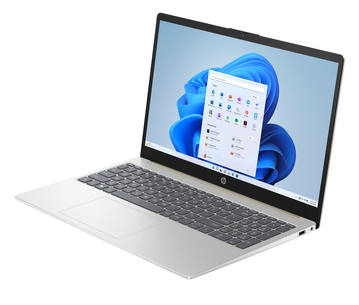 HP Laptop 15-fc0043la AMD Ryzen™ 3 7320U Computadora portátil 39.6 cm (15.6") Full HD 8 GB LPDDR5-SDRAM Wi-Fi 6 (802.11ax) Windows 11 Home Oro