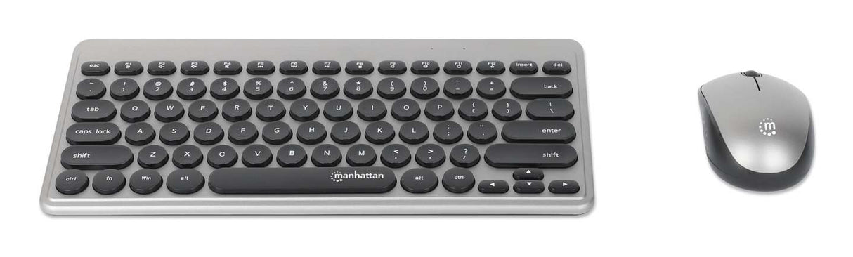Manhattan 180795 Teclado Universal Inalámbrico RF inalámbrico Interruptor de membrana