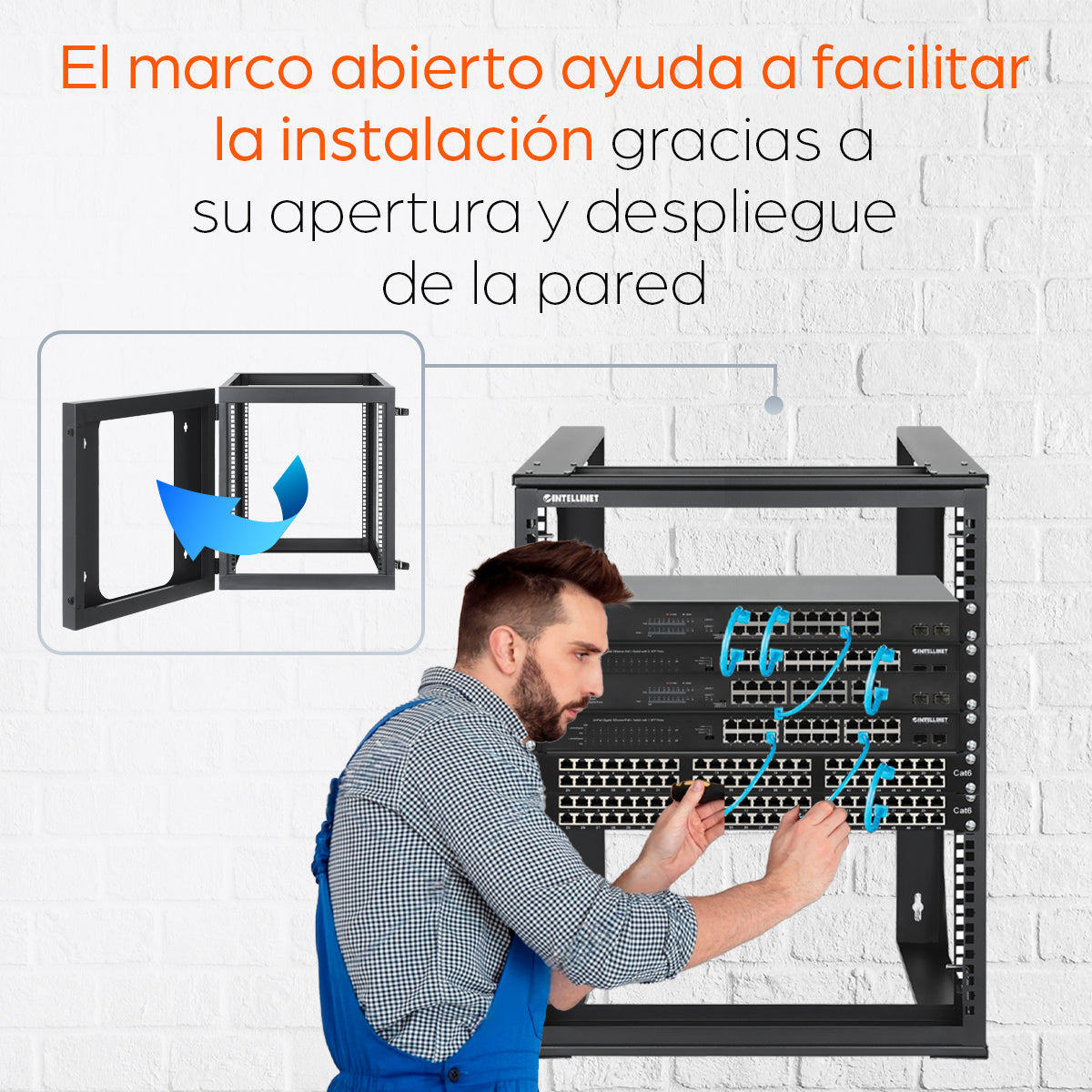 Intellinet 716055 Accesorios para rack Estructura de rack Negro 555 mm