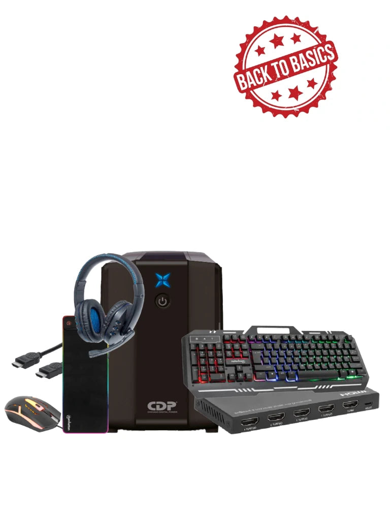 Intellinet Kit Gamer Basic, 1000 VA, 500W, Mousepad 80x30cm, Cargador Inalámbrico