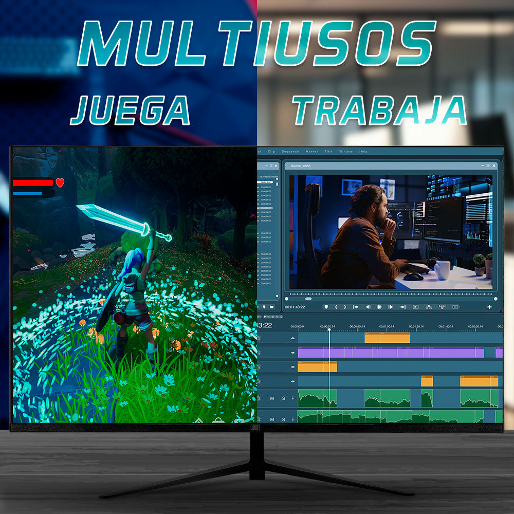 Vorago MGSTG-24 pantalla para PC 61 cm (24") 1920 x 1080 Pixeles Full HD Negro