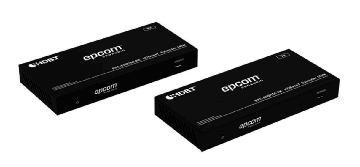 Epcom EPC-EHB150 extensor audio/video Transmisor y receptor de señales AV Negro