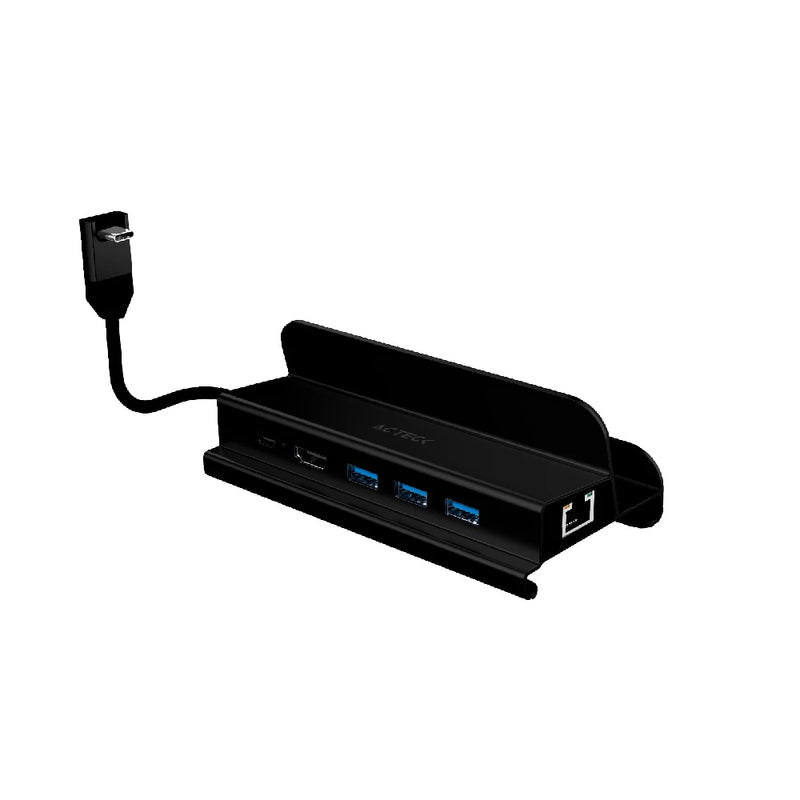 Acteck Gate 6 DH665 USB 3.2 Gen 1 (3.1 Gen 1) Type-C 10200 Mbit/s Negro, HDMI, 3840 x 2160 Pixeles