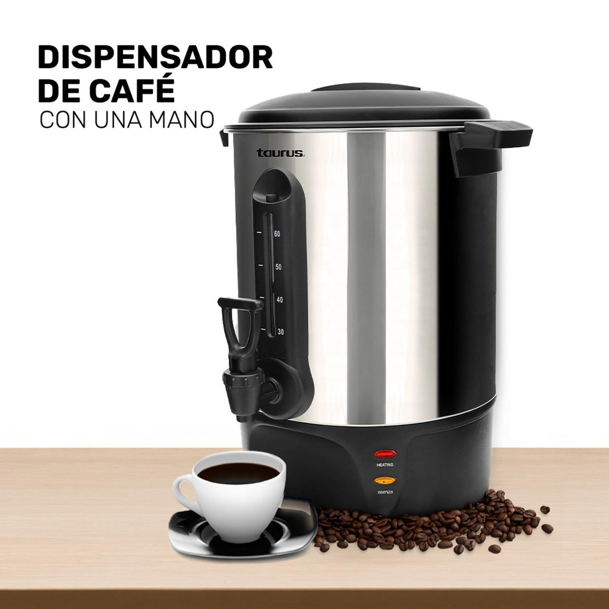 Taurus COFFEE STATION 60 Manual Tipo de producto 9.5 L, De café molido, 1500 W, Negro