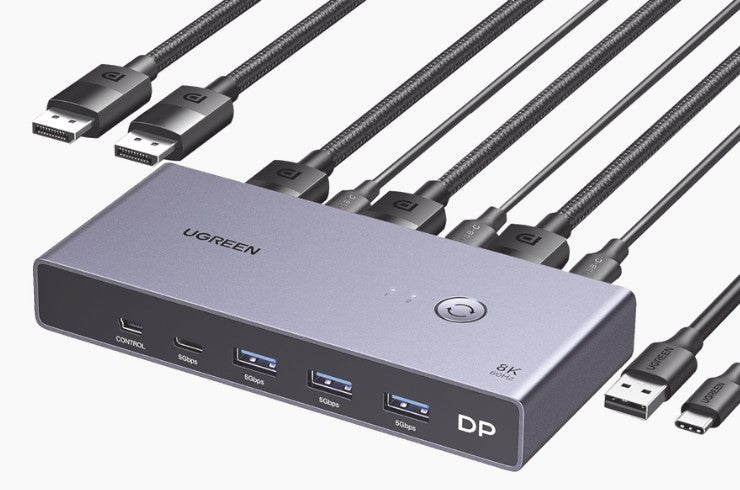 Ugreen 25962 interruptor KVM Gris