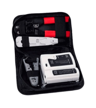 Kit de Herramientas para Instalación de Redes TCE LN-NET-TK-30, Probador de Cables, Ponchadoras RJ45, Pinza de Impacto U