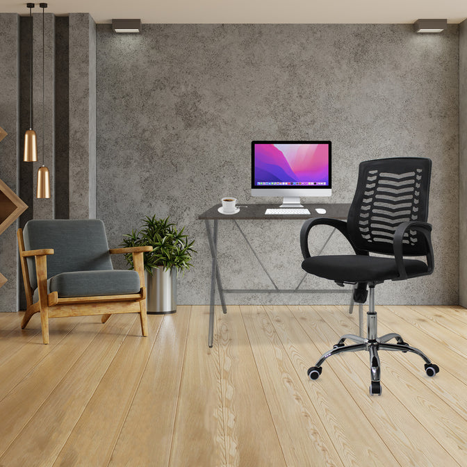 mundo in SILL0903716 silla para oficina o computadora asiento duro respaldo acolchado, Negro, Negro, Polipropileno