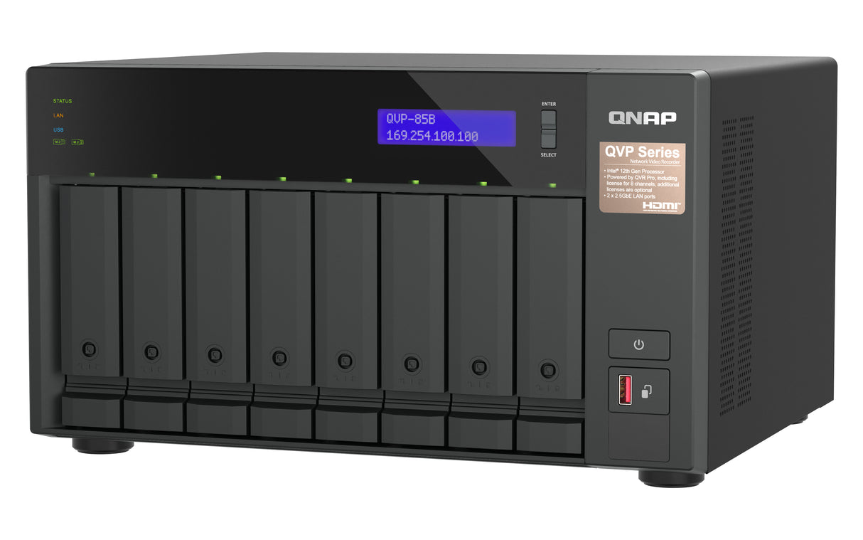QNAP QVP-85B Servidor SATA M.2, SATA 2.5,3.5 cm (2.5,3.5") 2