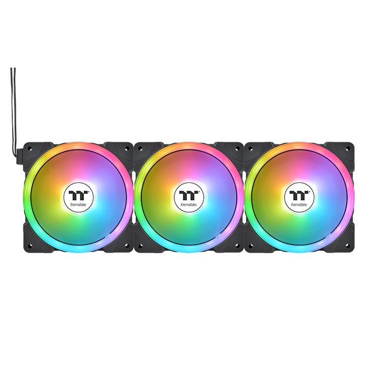 Thermaltake SWAFAN EX12 ARGB Gabinete de la computadora Enfriador de aire 12 cm Blanco 3 pieza(s), 500 RPM, 2000 RPM