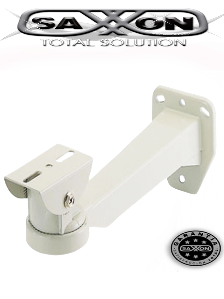 Soporte metálico SAXXON BRK06B de 9 pulgadas para gabinete en exterior, Color blanco