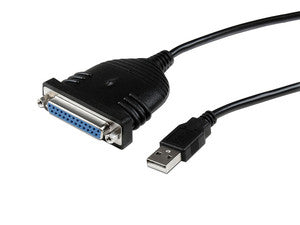 StarTech.com Cable de 1,8m Adaptador de Impresora Paralelo DB25 a USB A - H/M Cable Negro DB-25 USB A 1,9 m