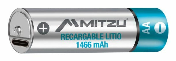 MITZU MLR-4XAA pila de uso doméstico Batería recargable AA Litio, 4 pieza(s), 1466 mAh