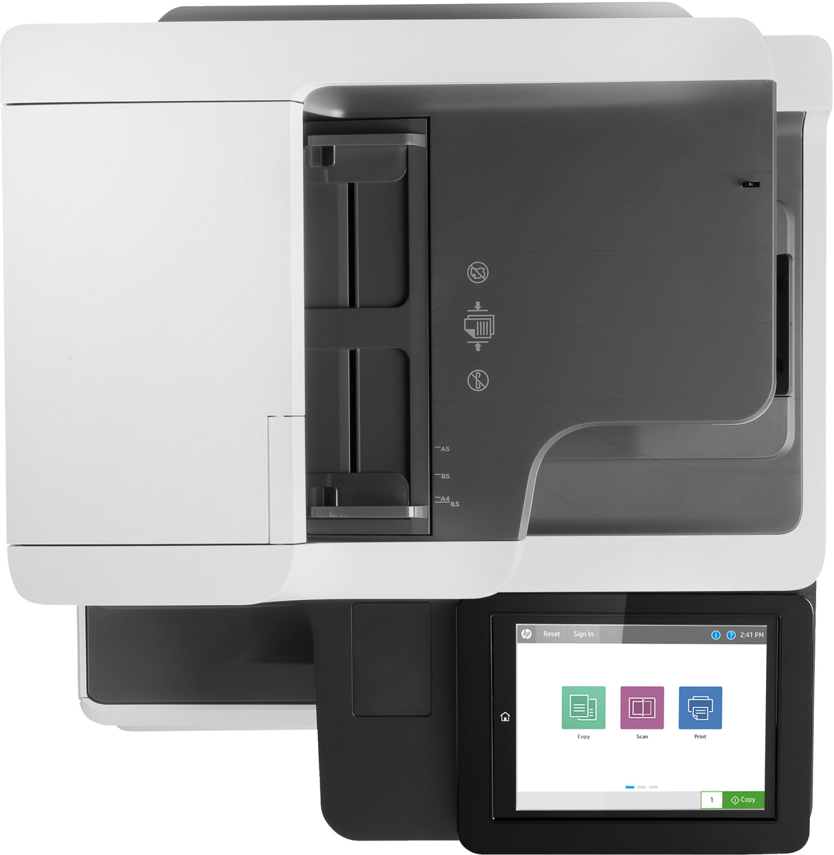 HP Color LaserJet Enterprise LaserJet Enterprise M681dh Multifunction Color Impresora, Solo Ethernet; Fotocopiadora, escáner Impresora Multifunción Laser Negro, Gris