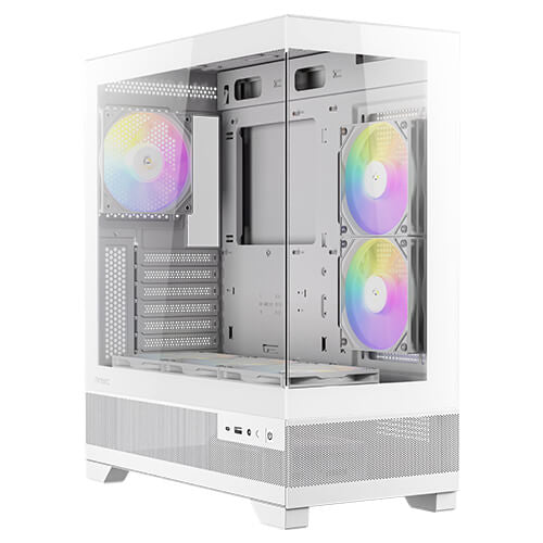 GABINETE ANTEC (CX700 ARGB WHITE) MEDIA TORRE ATX,CRISTAL,S/FUENTE,3*FAN,1*USB-C,1*USB 3.0,BLANCO