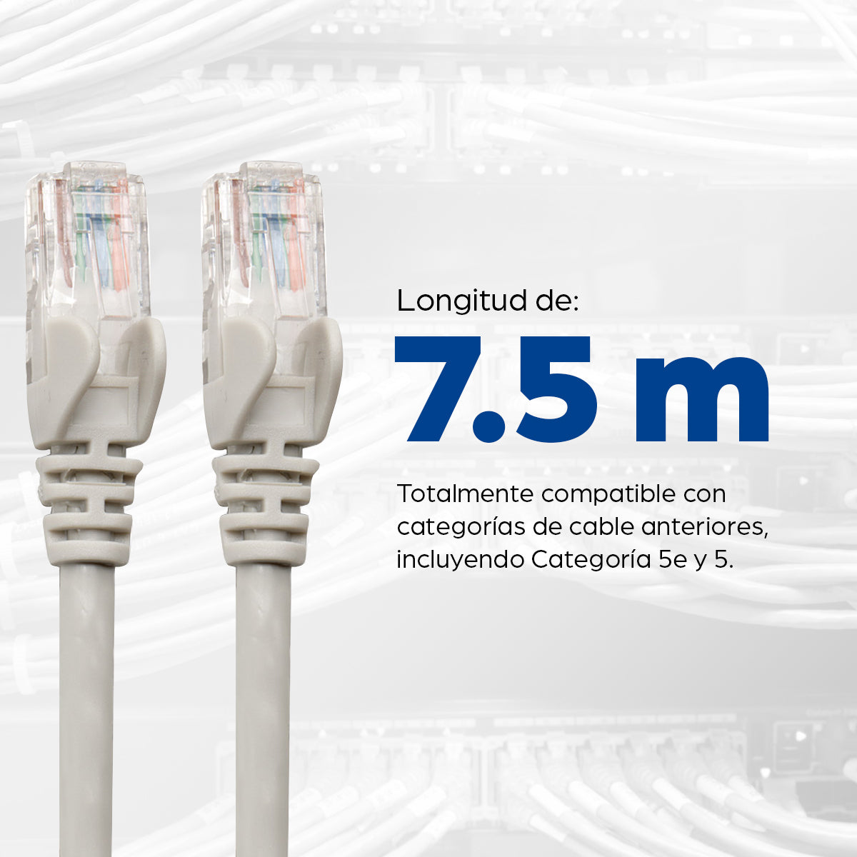CABLE INT PATCH CAT 6 7.6M (25.0 F) UTP GRIS CABLE DE RED