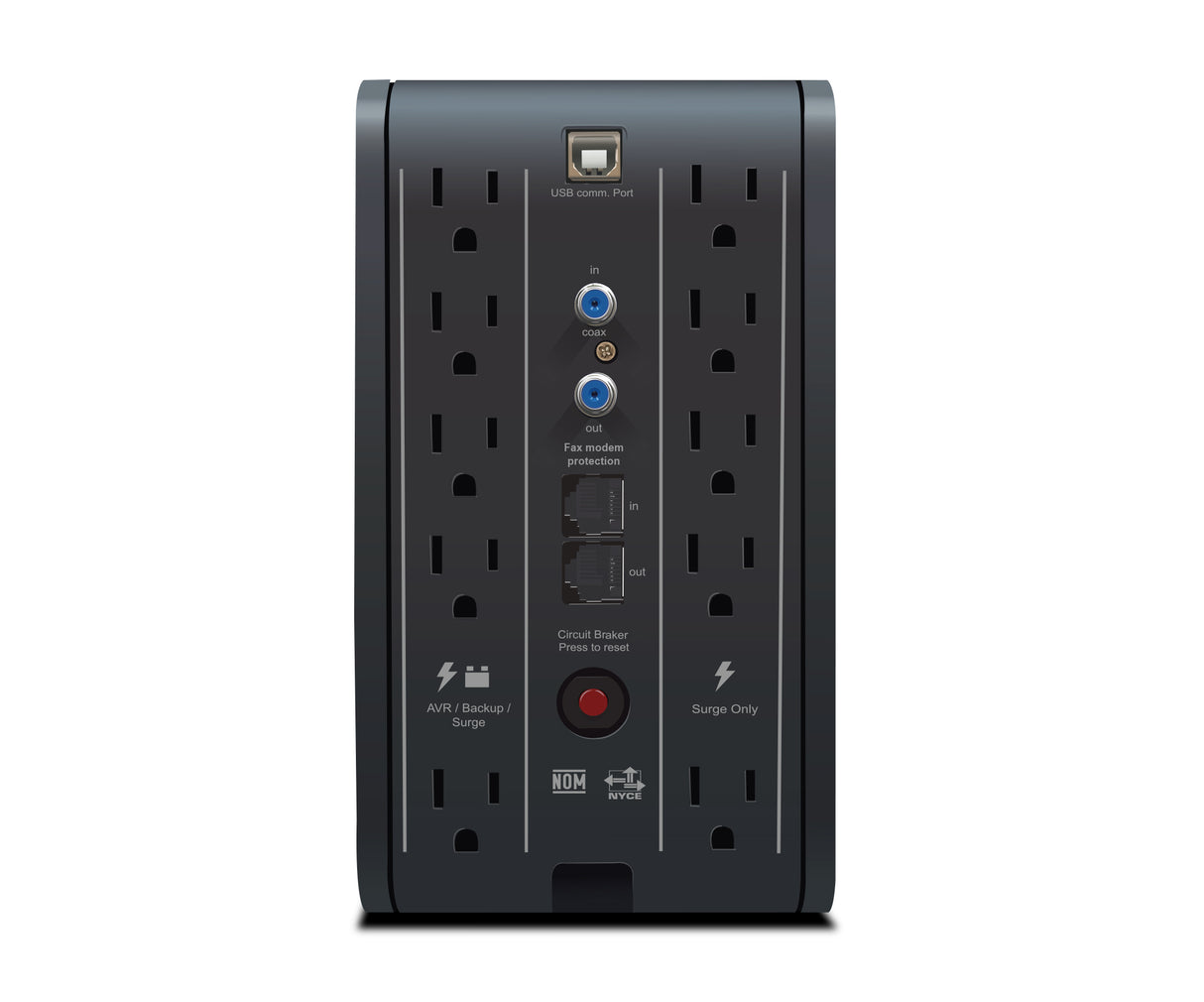 CDP NO-BREAK R-SMART 2010, 2000 VA, 1200 WATTS, 10 CONTACTOS TIPO NEMA5-15R