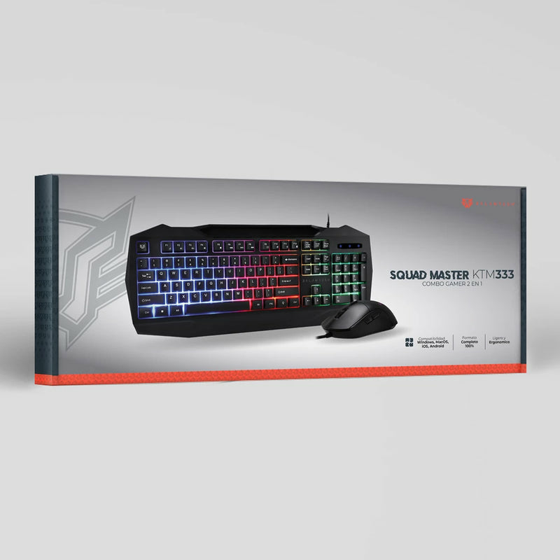 Balam Rush Squad Master KTM333 teclado Ratón incluido Juego USB Español Negro
