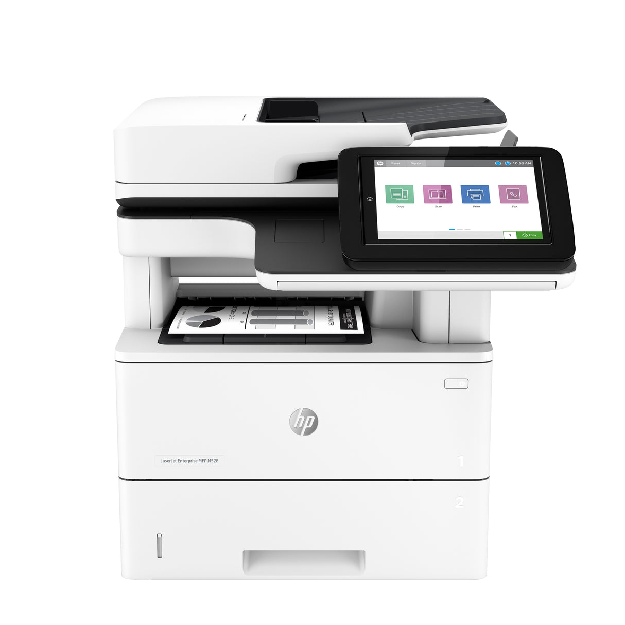 HP LaserJet Enterprise M528dn Inalámbrico Multifunction Blanco y negro Impresora, Fotocopiadora, escáner; Dúplex Impreso