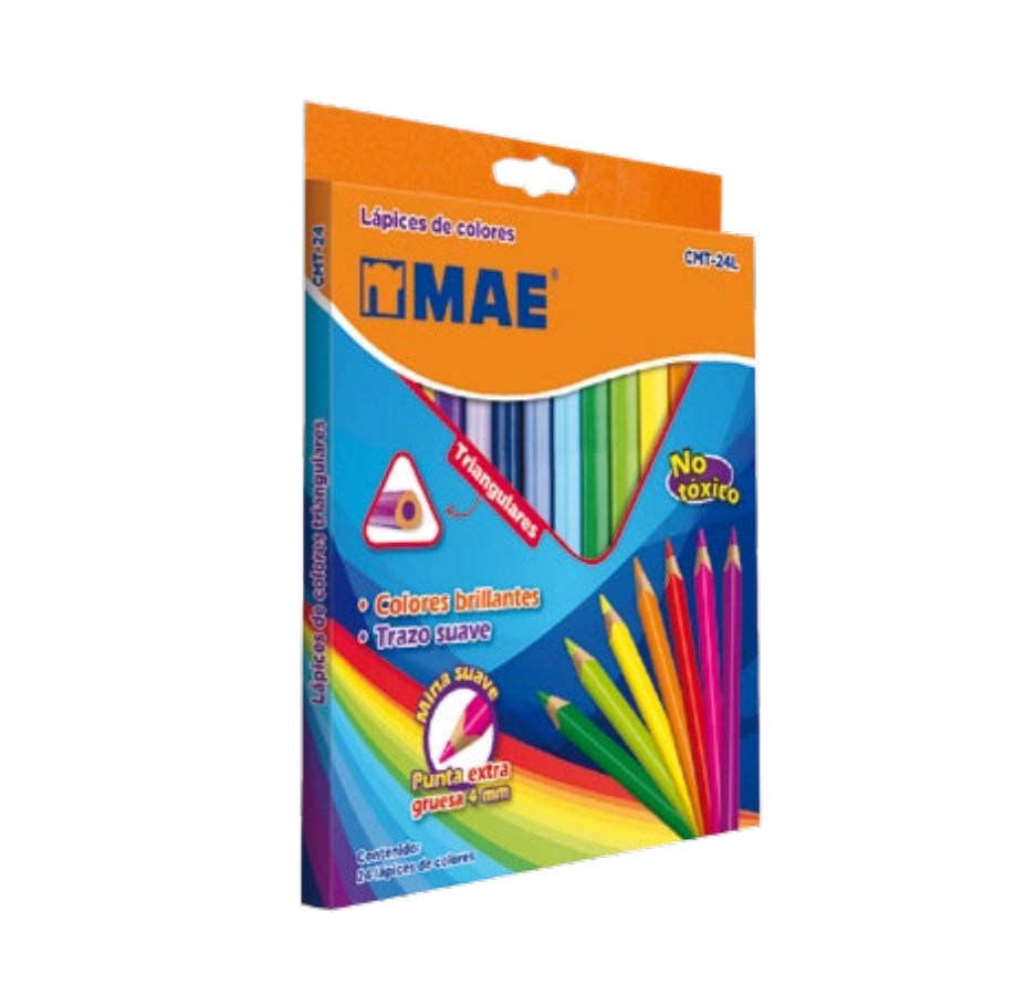 MAE CMT-24L lápiz de color Multicolor 24 pieza(s)