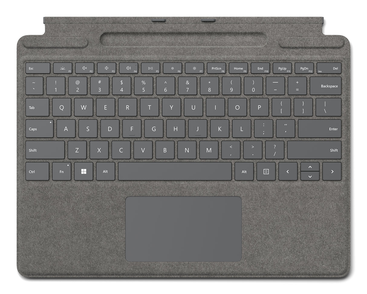 Microsoft Surface Pro Signature Keyboard Microsoft Cover port Platino, Touchpad, Platinum, Alcántara