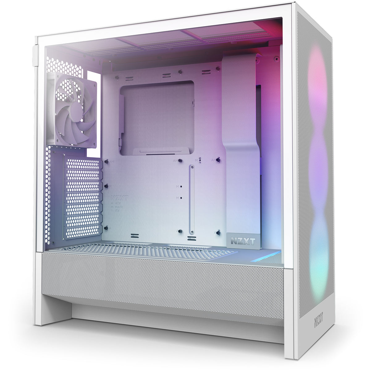 NZXT H5 Flow RGB Midi Tower Blanco, ATX, EATX, Micro ATX, CC-H52FW-R1 | Gabinetes de computadora