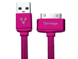 Cable Dock Connector de 30 Pines de Apple a USB 2.0, 1m. Color Rosa.