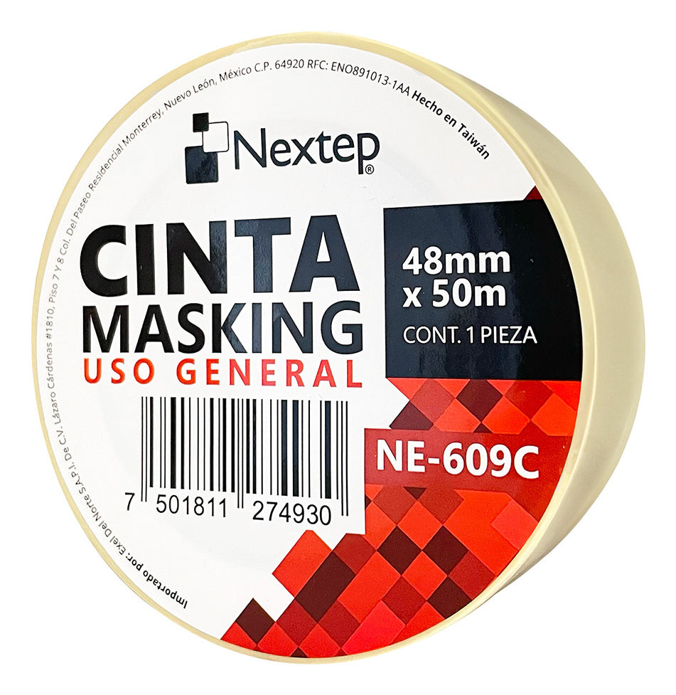 CINTA MASKING NEXTEP USO GENERAL TAMAÑO 48mm x 50m NE-609C