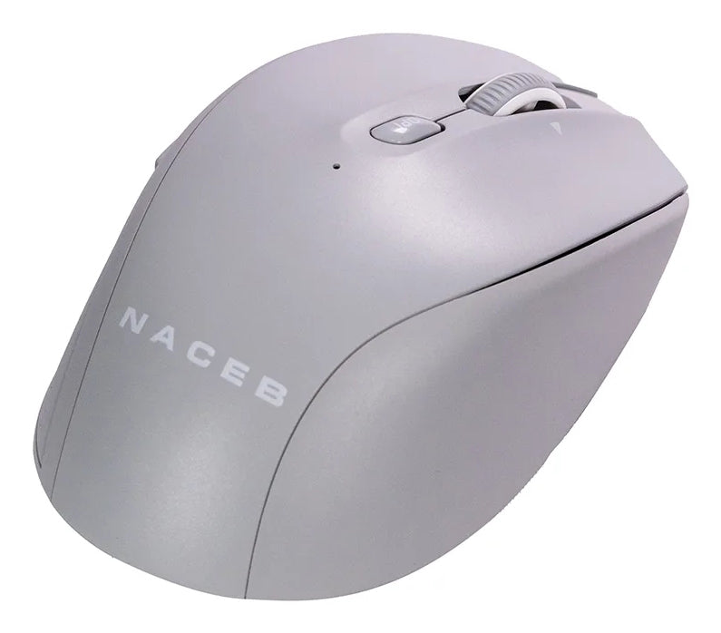 Naceb Technology Na-0139 ratón Diestro RF inalámbrico 1600 DPI, Gris, Na-0139G