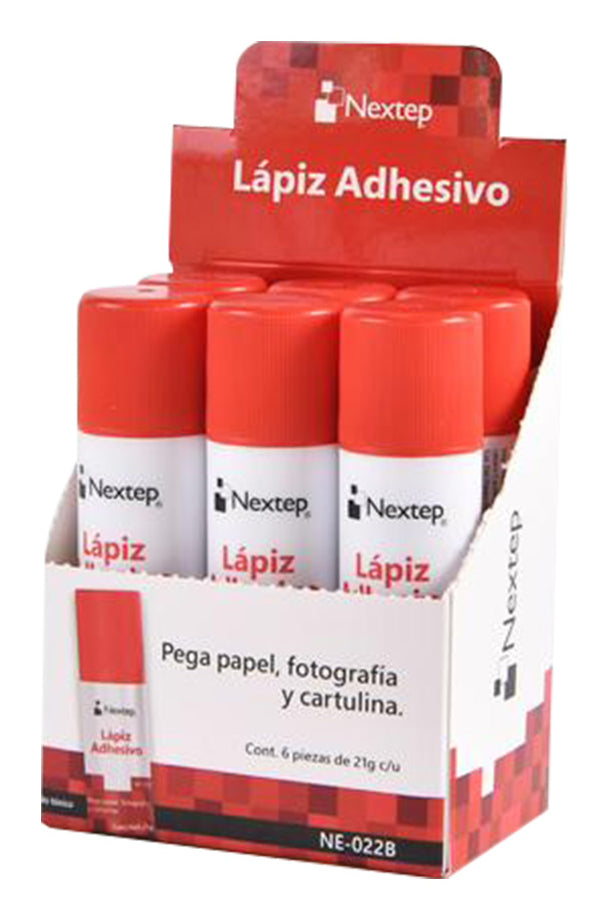 Nextep NE-022B adhesivo ó pegamento de papelería/oficina Pegamento en barra, Secar, Cartón, 6 pieza(s)