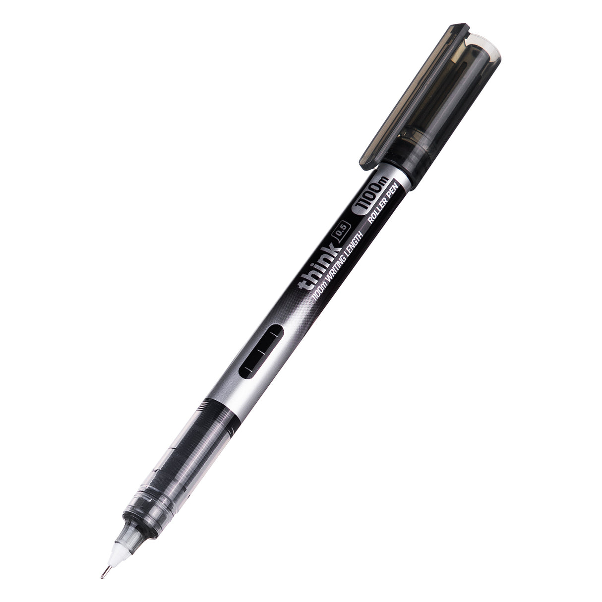 Boligrafo de gel Deli negro punto fino 0