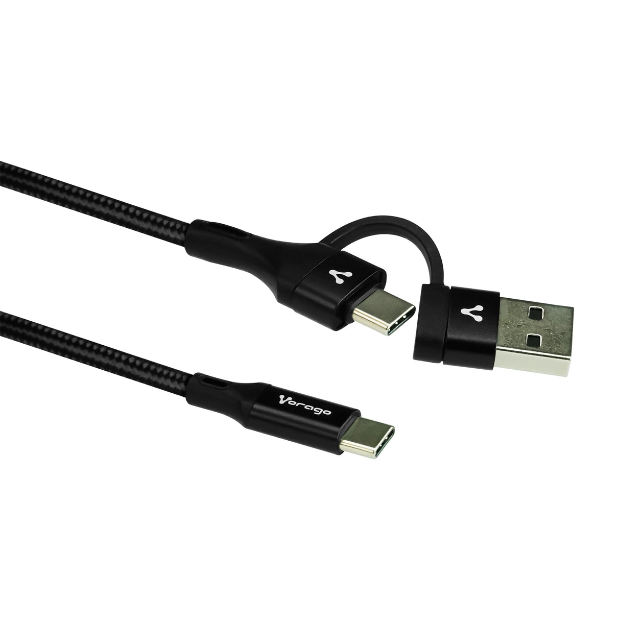 Vorago CAB-126 cable USB 1 m USB A/USB C USB C 60 W Negro