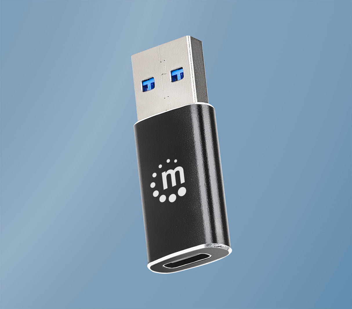 Manhattan Hub USB-C de 3 puertos ultra compacto, 3x USB-A (1x 5 Gbps USB 3.0 + 2x 480 Mbps USB 2.0),